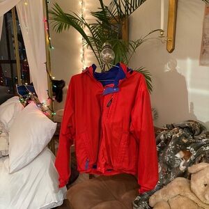 Patagonia Blue and Red Fleece Jacket